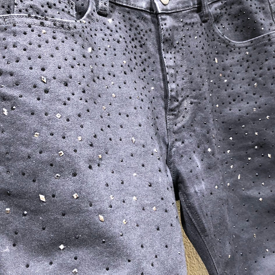 デニムパンツ HESNTLS シルバースタッズデニム