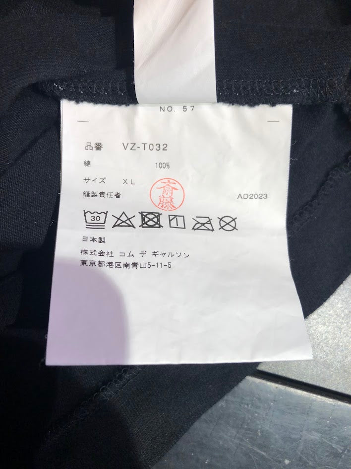 半袖Ｔシャツ THE BEATLES COMME des GARCONS TITLE Tシャツ LL ブラック