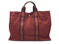 HERMES ﾌｰﾙﾄｩMM ﾄｰﾄﾊﾞｯｸﾞ ﾚｯﾄﾞ