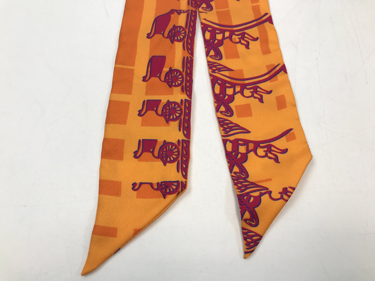 HERMES ﾂｲﾘｰ ﾌｫｰﾌﾞﾙ24 限定ﾓﾃﾞﾙ ｼﾙｸｽｶｰﾌ ｵﾚﾝｼﾞ