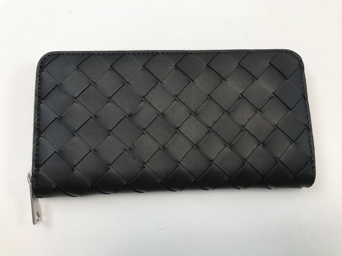 BOTTEGA VENETA ｲﾝﾄﾚﾁｬｰﾄ ｼﾞｯﾌﾟｱﾗｳﾝﾄﾞｳｫﾚｯﾄ ﾌﾞﾗｯｸ