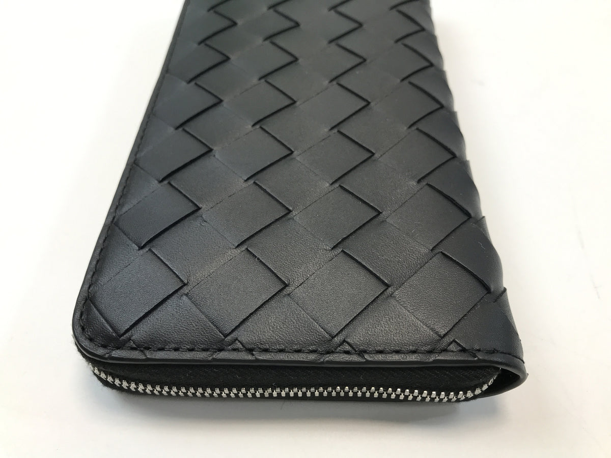 BOTTEGA VENETA ｲﾝﾄﾚﾁｬｰﾄ ｼﾞｯﾌﾟｱﾗｳﾝﾄﾞｳｫﾚｯﾄ ﾌﾞﾗｯｸ