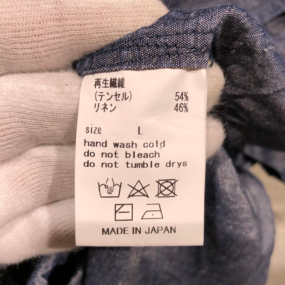 半袖シャツ Wジップ リネン半袖シャツ
