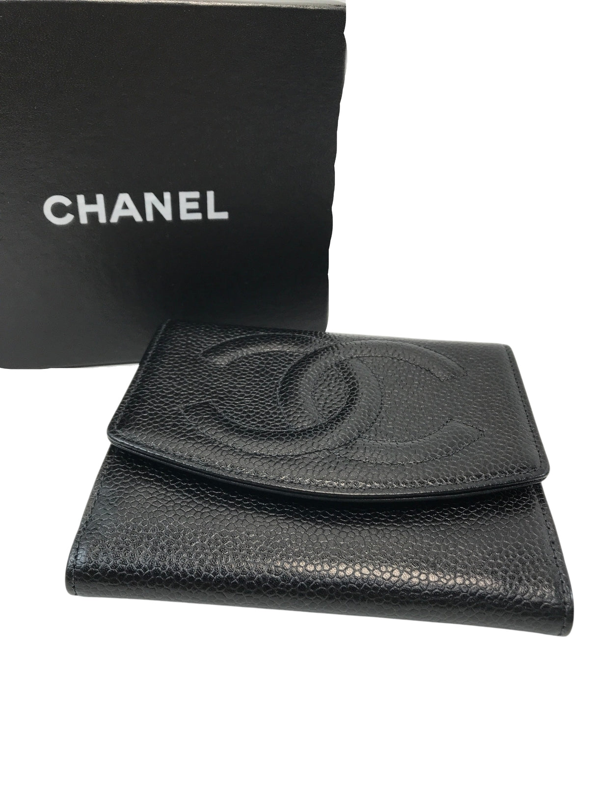 CHANEL キャビアスキン　ヴィンテージココマーク　Wホック　財布