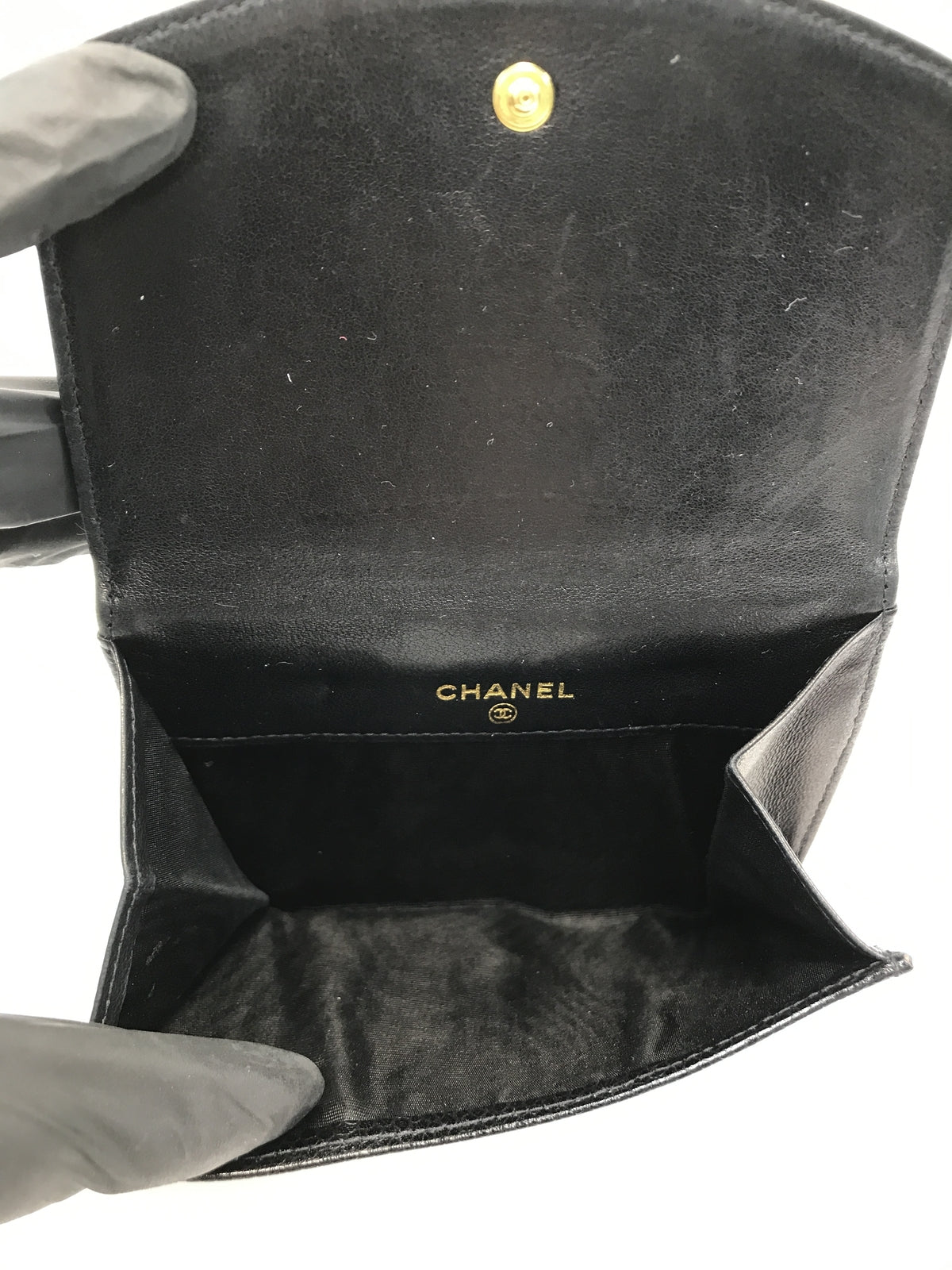 CHANEL キャビアスキン　ヴィンテージココマーク　Wホック　財布