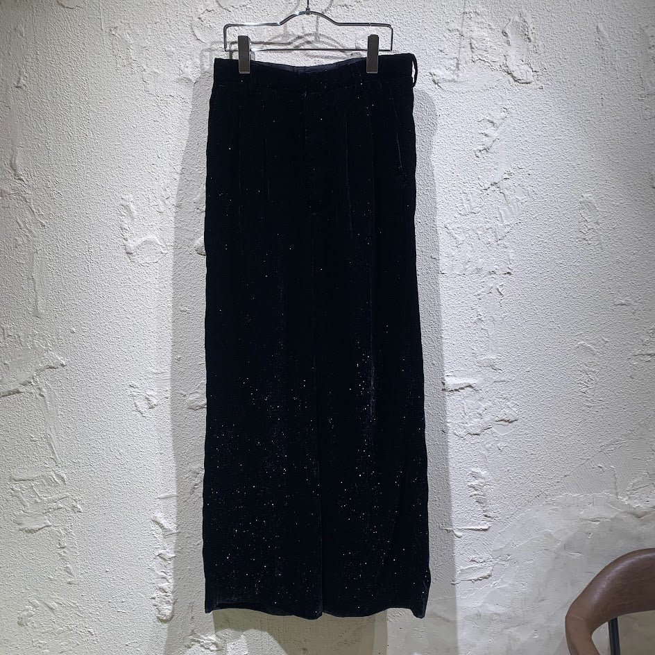 パンツ 24AW VELVET WIDE TROUSERS 44 ブラック