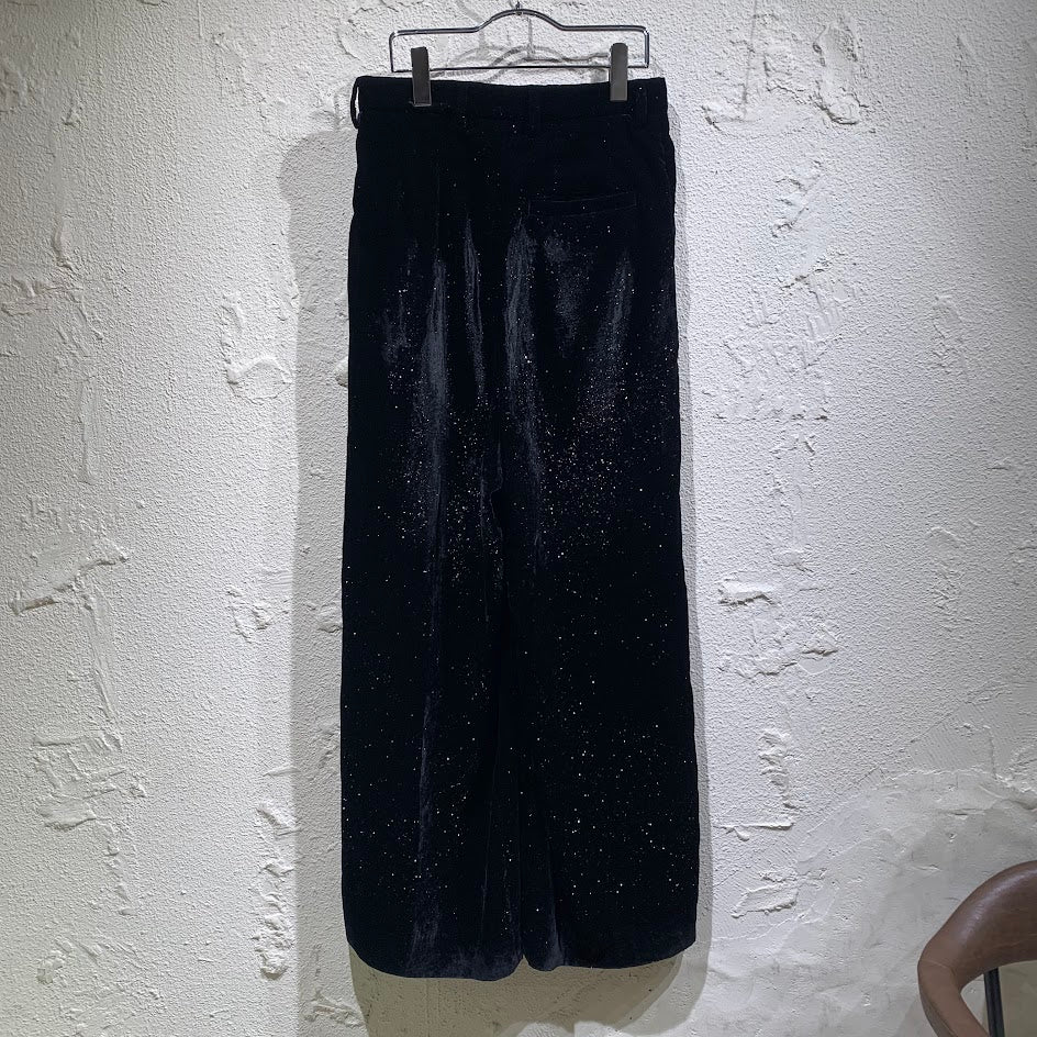 パンツ 24AW VELVET WIDE TROUSERS 44 ブラック