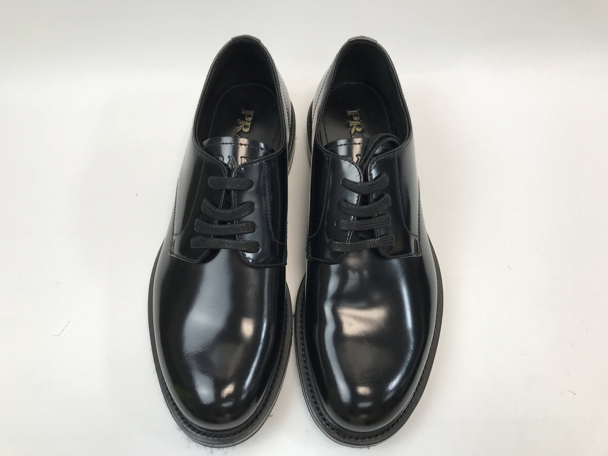 PRADA プラダ 2EB198 レースアップシューズ 表記サイズ7 ブラック 25.5cm (US7 1/2 UK7 EU41)