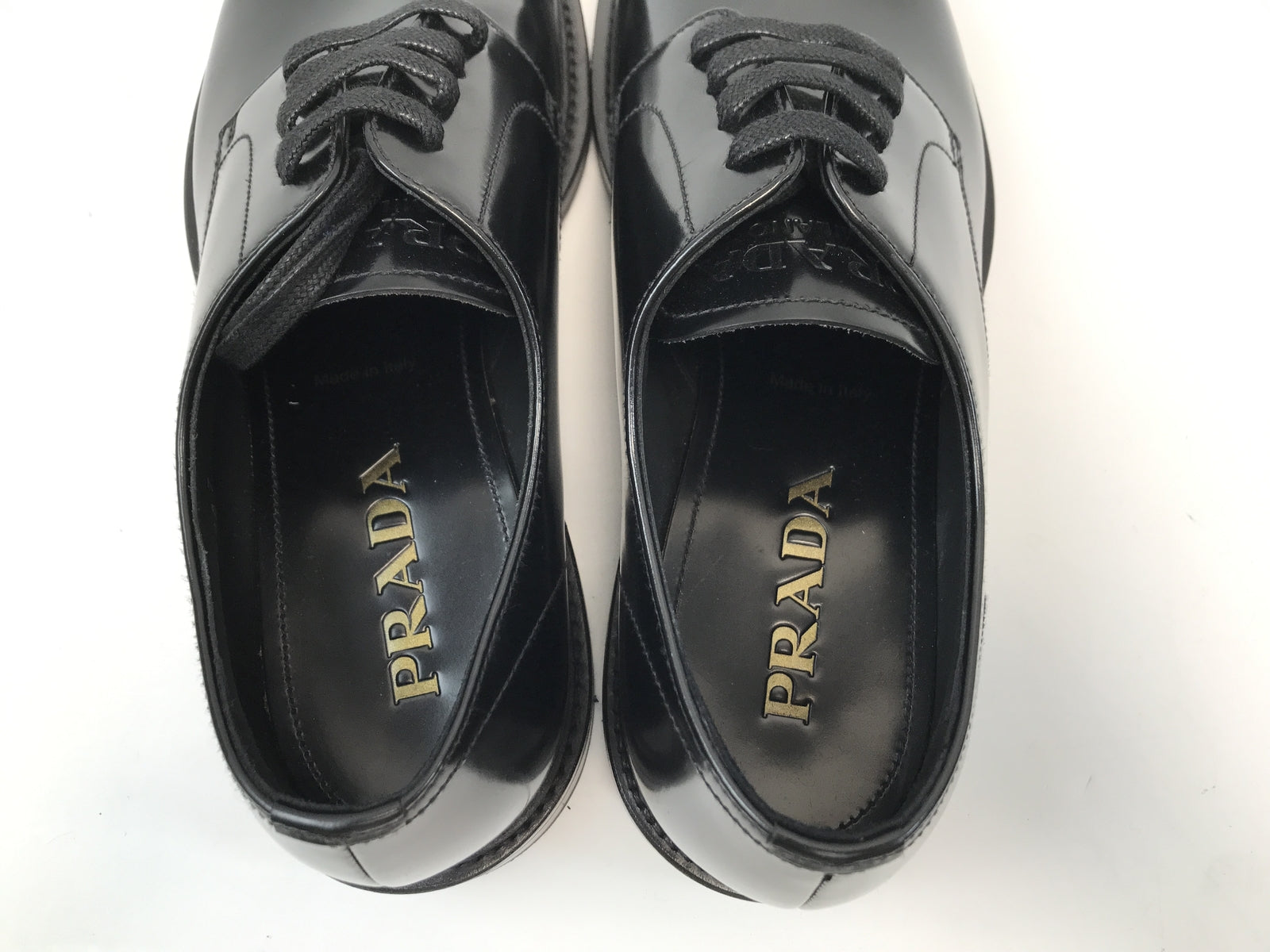 PRADA/2EB198/レースアップシューズ/7/黒