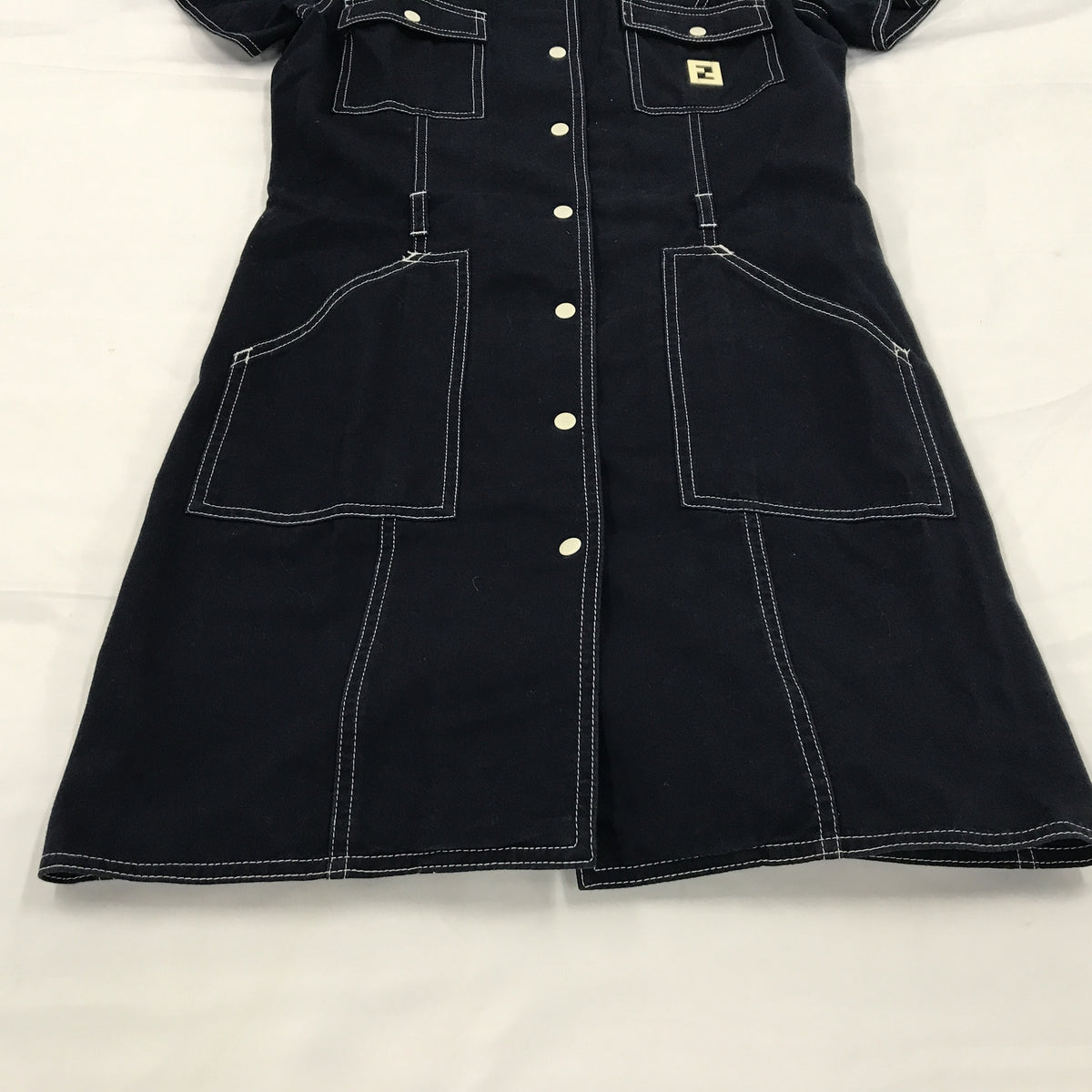 ステッチ　シャツワンピ
