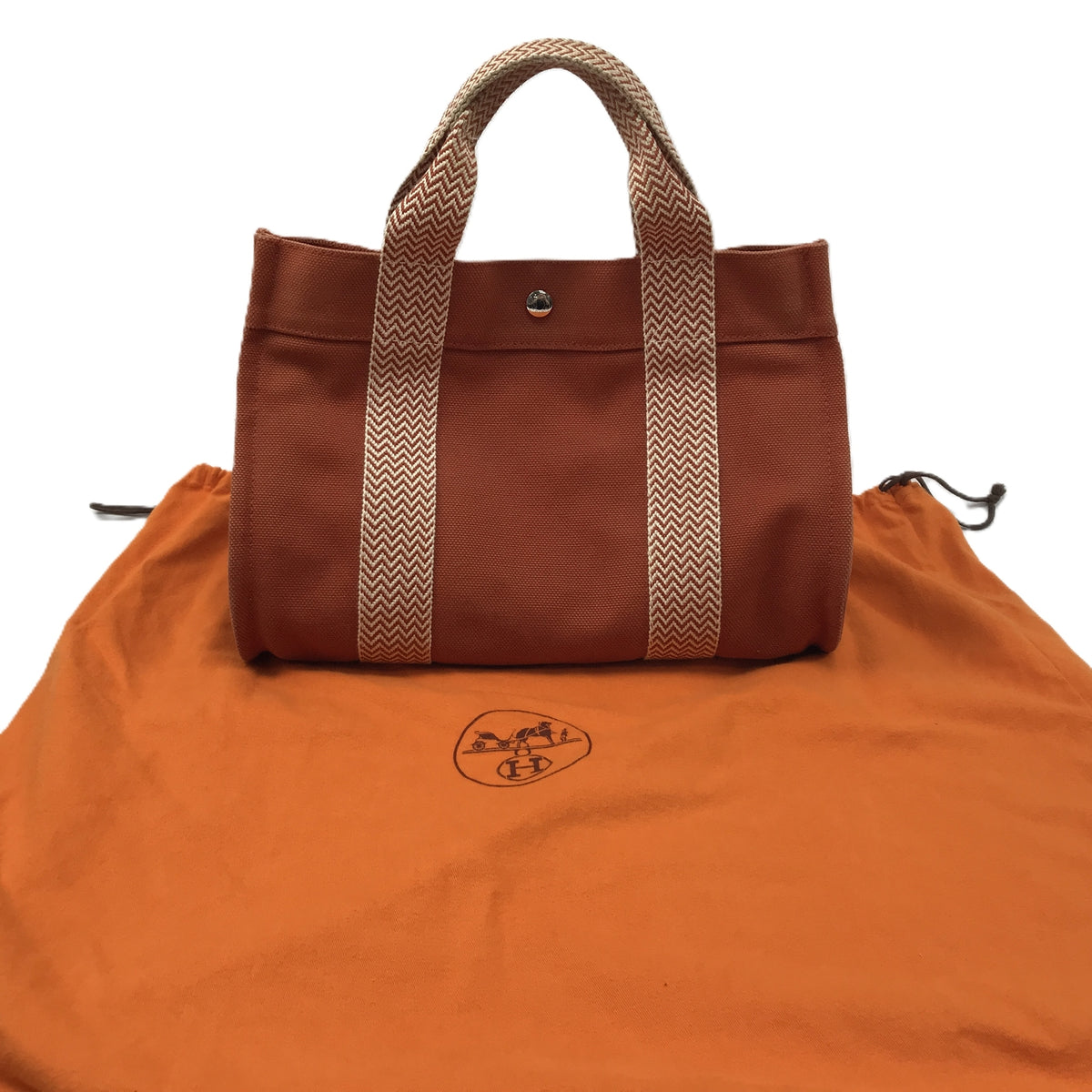 HERMES ｶﾝﾇPM ﾄｰﾄﾊﾞｯｸﾞ ｵﾚﾝｼﾞ ﾎﾟｰﾁ付属