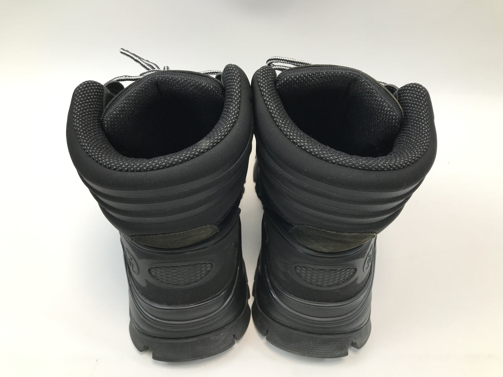 Contrast-Panel Lace-Up Boot BLK 26.0cm