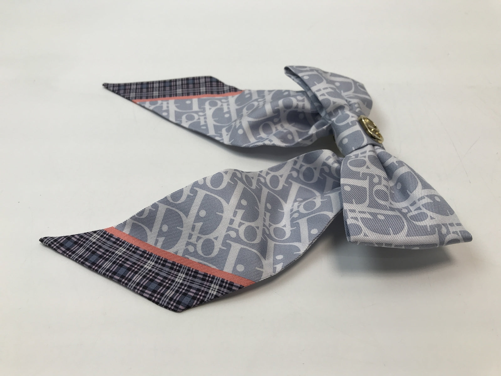 Dior Infini Tartan リボンバレッタ