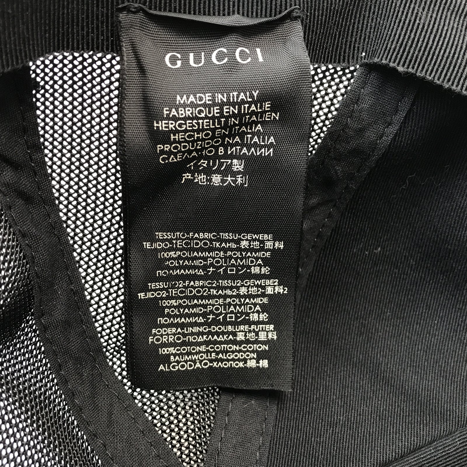 GUCCI GGﾅｲﾛﾝﾍﾞｰｽﾎﾞｰﾙｷｬｯﾌﾟ BLK