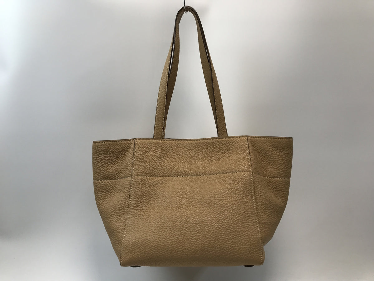 PRADA/レザー/トートバッグ/ベージュ