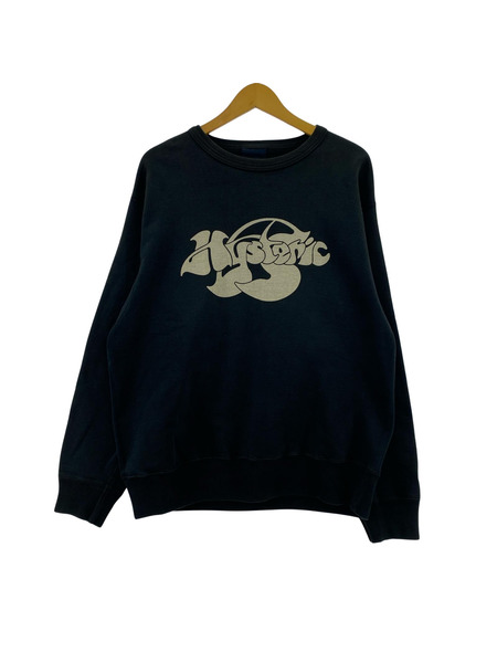 HYSTERIC GLAMOUR  90s プリントスウェット ブラック (F) 2CS-3745