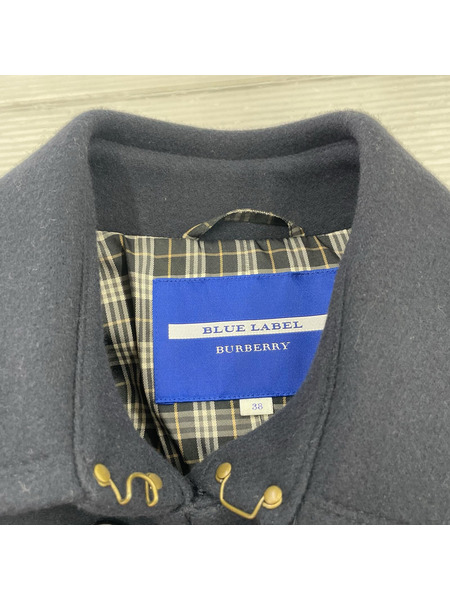 BURBERRY BLUE LABEL Pコート ウール 紺 38