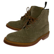 Tricker's カントリーブーツ スウェード 9 ベージュ M5634