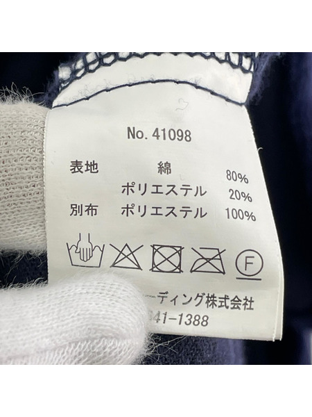 HOUSTON 半袖シャツ ベロア ボウリングシャツ 紺 XXL