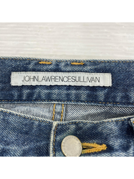 JOHN LAWRENCE SULLIVAN 2C023-0320-50 WashedDenimZippedPants
