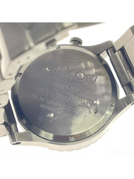 NIXON メンズ時計 THE 51-30 QZ 腕時計 黒