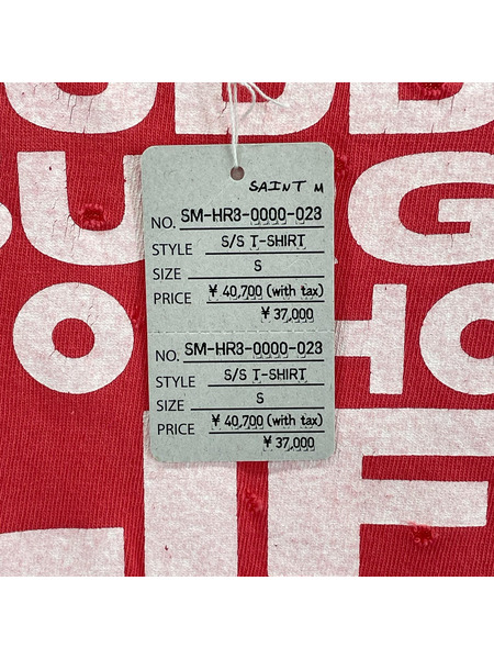 SAINT MICHAEL 半袖Tシャツ・カットソー SS TEE / ERUPTING / PINK RED S