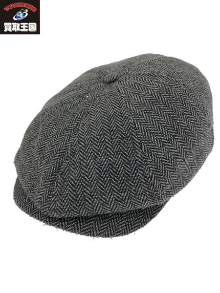 BRIXTON Brood Snap Hat Cap キャスケット(L) ヘリンボーン グレー[値下]