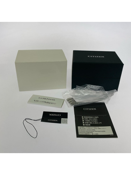 CITIZEN メンズ時計 エコドライブ 電波ソーラー H415 黒文字盤[値下]