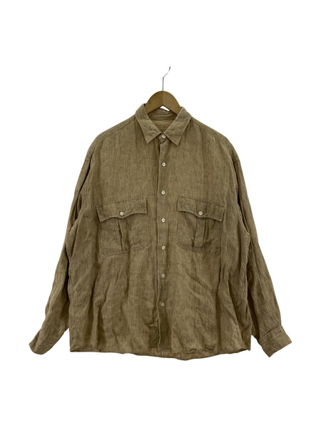 Porter Classic ROLL UP LINEN SHIRT FRENCH LINEN ロールアップシャツ M