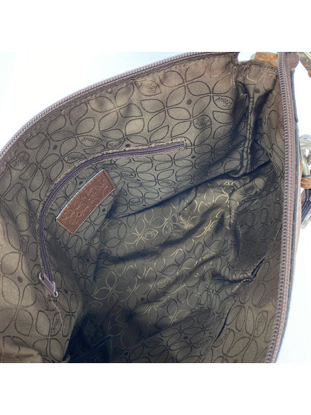 FOSSIL ショルダーバッグ レザー　2WAY バッグ　BRN