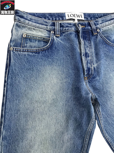 LOEWE H2292341IB ステッチデザイン ウォッシュ デニムパンツ サイズ48 ロエベ ジーンズ 