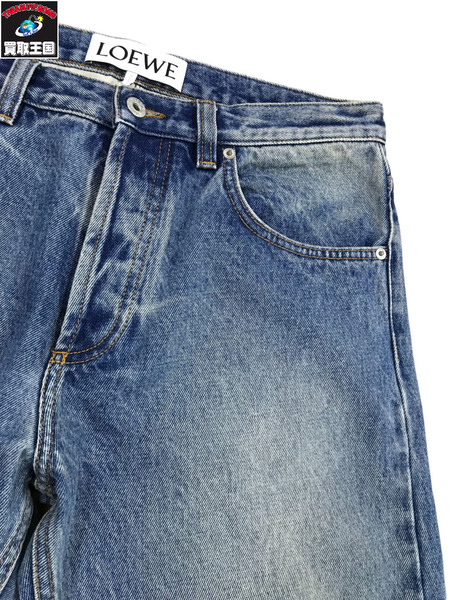 LOEWE H2292341IB ステッチデザイン ウォッシュ デニムパンツ サイズ48 ロエベ ジーンズ 