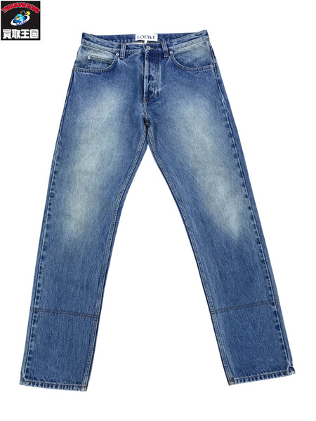 LOEWE H2292341IB ステッチデザイン ウォッシュ デニムパンツ サイズ48 ロエベ ジーンズ 