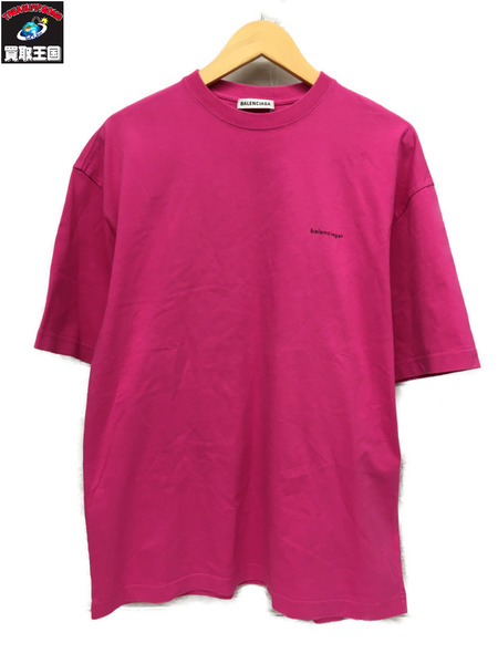 BALENCIAGA/ロゴTシャツ/ピンク/sizeS｜商品番号：2100198879001