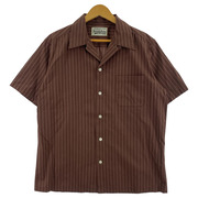 WACKO MARIA PINSTRIPE OPEN COLLAR SHIRT (S)