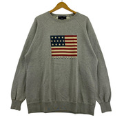 POLO RALPH LAUREN スウェット・トレーナー SPORTS USA製 ラグランスウェット (L) GRY
