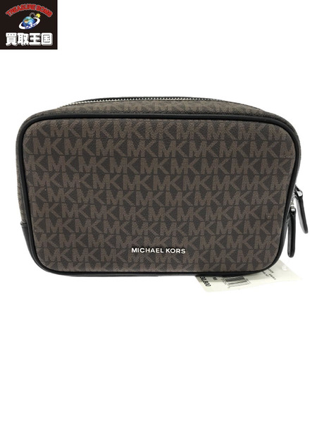 MICHAEL KORS Hudson Logo Travel Case ブラウン[値下]