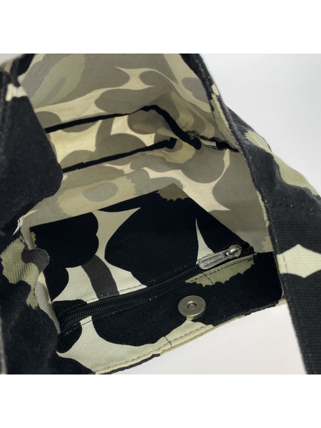 marimekko ショルダーバッグ キャンバス/ウニッコ柄/BLK