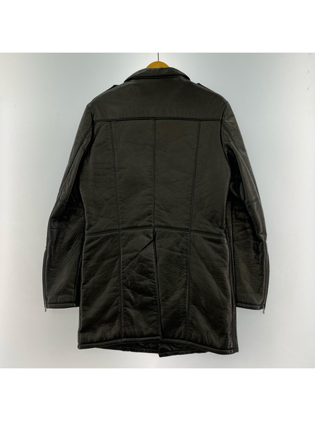 5351 POUR LES HOMMES レザージャケット ロングイレザーコート 黒