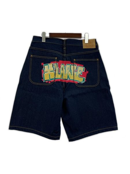 XLARGE ショートパンツ POLYGON LG DNM SHORT PANTS/ブルー