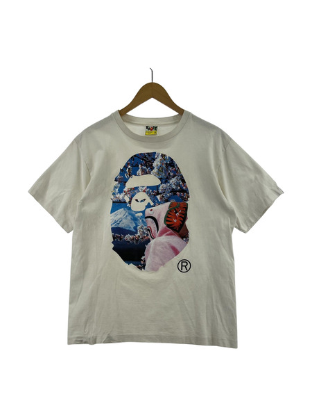 A BATHING APE 半袖Tシャツ・カットソー SAKURA APE HEAD 白 (M)[値下]