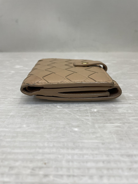 Bottega Veneta イントレチャート Wホック コンパクトウォレット ベージュ[値下]