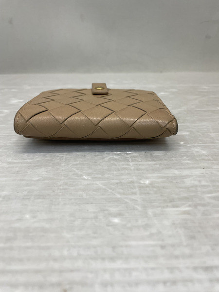 Bottega Veneta イントレチャート Wホック コンパクトウォレット ベージュ[値下]