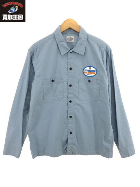 STANDARD CALIFORNIA Oval Logo Patch Work Shirt Long Sleeve S