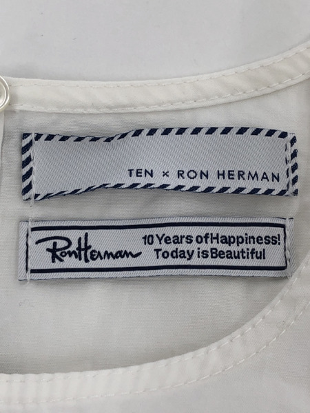 Ron Herman TEN 別注 10周年記念 袖リボン ワンピース 白[値下]｜商品