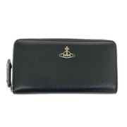 Vivienne Westwood 長財布 GRAIN LEATHER ZIP ROUND WALLET