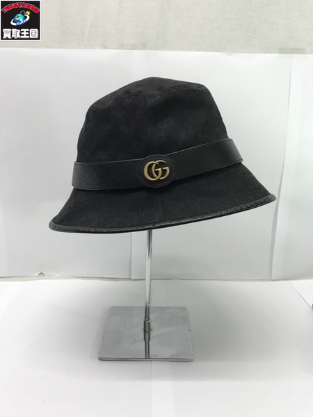 GUCCI 20SS GG Canbas Fedora Hat 黒