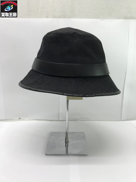 GUCCI 20SS GG Canbas Fedora Hat 黒