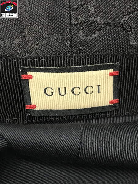 GUCCI 20SS GG Canbas Fedora Hat 黒