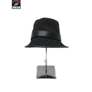 GUCCI 20SS GG Canbas Fedora Hat 黒
